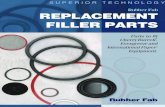 REPLACEMENT FILLER PARTS · Rolling Diaphragms Rubber Fab’s stock of Rolling Diaphragms are comprised of 3A, FDA compliant cloth reinforced EPDM elastomers. Designed to have the