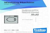 Washing Machine - Bekodownload.beko.com/Download.UsageManualsBeko/BG/bg...• Total weight of the washing machine and the dryer -with full load- when they are placed on top of each