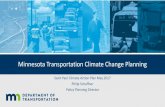 Minnesota Transportation Climate Change Planning · Minnesota Transportation Climate Change Planning Saint Paul Climate Action Plan May 2017 Philip Schaffner Policy Planning Director