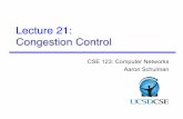 Lecture 21: Congestion ControlCSE 123 –Lecture 21: Congestion control 17! Goal: quickly find the equilibrium sending rate! Quickly increase sending rate until congestion detected