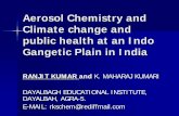 Aerosol Chemistry and Climate change and public health at ... · Urban aerosol is a topic of current interest because of the climate change caused by aerosol, and because of rapidly