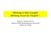 Writing is Not Caught Writing must be Taught · 3/6/2018  · Students can create a planfor writing a single coherent, well‐organized paragraph. Steps for developing a single paragraph