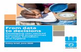 From data to decisions · 2 / From data to decisions: developing user-centred monitoring programmes for water, sanitation and hygiene To drive progress in the wider water, sanitation