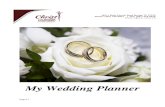 My Wedding Planner · Wedding Party and Rehearsal Pages 11 - 13 Other Considerations prior to Rehearsal & Wedding Pages 14 - 16 On The Wedding Day Pages 17 - 18 Music Planning Worksheet