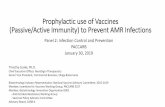 Prophylactic use of Vaccines (Passive/Active Immunity) to ... · This is a snapshot from October of 2015, which were included in a presentation made at IDWeek. There ... C. diff :