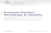 Funeral Poems, Readings & Quotes€¦ · FUNERAL POEMS, READINGS & QUOTES Page . 1 . iRfo%yourlifeassist.com.au. Funeral Poems, Readings & Quotes. Funeral readings help to express