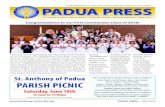 Padua Press May 2016 - parish.stanthony-clarksville.org · Yasmin Reyes Laila Rundall Byron Stackhouse Lucy Thompson Baylee Tucker ... 2 May 2016 •PADUA PRESS www ... art of quilting