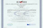DECLARATION OF CONFORMITY EC - Reh4Mat · labels,labelling and information to be supplied - Part 1:General requirements THIS DECLARATION HAS BEEN ISSUED ON THE RESPONSIBILITY OF THE