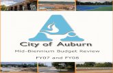 City of Auburn · I am pleased to present for your consideration the City of Auburn’s Proposed Mid-Biennium Budget Review for the Fiscal Years 2007 and 2008. It is in keeping with