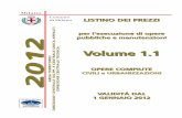 LISTINO LISTINO DEIDEI PREZZI - Milanallegati.comune.milano.it/Programmazionecontrollo/Listino2012/VOLUME 1.1.pdfdal Decreto legge n. 201/2011 del 06.12.2011, si è ritenuto opportuno