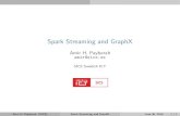 Spark Streaming and GraphX · Chop upthe live stream into batches ofXseconds. Spark treats each batch of data asRDDsand processes them using RDD operations. Finally, the processed