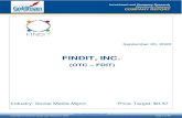 FINDIT, INC. · 9/28/2020  · outcomes and business conversions compared to typical methods and offerings. Findit serves as Ground Zero for businesses and influencers to build ...
