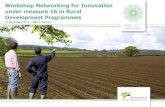 Workshop Networking for Innovation under measure 16 in ... · The ENRD & the Cooperation Measure NETWORKING FOR OPERATIONAL GROUPS (sub-measure 16.1): EIP-AGRI NETWORK NETWORKING
