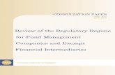 Review of the Regulatory Regime for Fund Management ......Review of the Regulatory Regime for Fund Management Companies and Exempt Financial Intermediaries P ... (Rg 10) [“SF(LCB)Regs”].