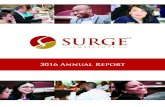 2016 Annual Report - Surge Institute · The Fellowship ANNUAL EPOT | 2016 The Surge Fellowship is the signature program of the Surge Institute and encompasses a combination of case