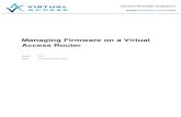 Managing Firmware on a Virtual Access Router · 2.2 Managing firmware via the command line Command line: show system software version This command line displays the operating software
