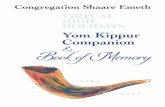 VIRTUAL HIGH HOLIDAYS Yom Kippur Companion Book of Memory · 2020. 9. 11. · Congregation Shaare Emeth VIRTUAL HIGH HOLIDAYS Yom Kippur Companion