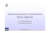 Petroleum Fiscal Regimes - CCOP Fiscal Regimes.pdf · Petroleum Law and Legislation Not all countries have a separate petroleum law. If that is the case the contract has to cover