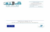 Deliverable 4 - CR-PLAY · 2014. 10. 15. · CR-PLAY Project no. 661089 Deliverable 4.1 End-user Requirements Analysis 3 5 Miniclip UK Limited MC UK 6 University of Patras UPAT Greece