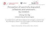 Perception of spectrally degraded reflexives and pronouns by … · 2014. 1. 26. · Comprehension of reflexives and pronouns 3 Pronouns emerge around age 2/3; reflexives are much