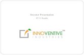 Investor Presentation - Innoventive Group · •Innovative products that lead to significant cost savings with improved quality and performance •Significant opportunities to replace
