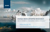 ENERGY FROM UNTAPPED RESOURCES - #SINTEFblog · ENERGY FROM UNTAPPED RESOURCES WASTE-TO-ENERGY / BIOENERGY / ENERGY EFFICIENCY Michael Becidan, PhD Senior Research Scientist, SINTEF