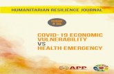 COVID-19 Economic Vulnerability vsHealth Emergency · Pakistan Resilience Partnership (PRP). This initiative has been undertaken to bring forward different perspectives on the general