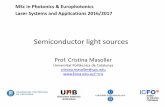 MSc in Photonics & Europhotonics Laser Systems and ...2012: 50th anniversary of the semiconductor laser • First demonstration: 1962 (pulsed operation, cryogenic temperatures). 12/12/2016