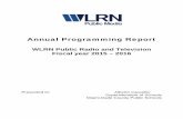 Annual Programming Report 2015-2016 - Public Interactivemediad.publicbroadcasting.net/p/wlrn/files/Annual... · The 2015-2016 Annual Programming Report for WLRN Public Radio & Television