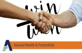 Assured Health & Productivity · areas of sleep apnea, substance abuse and nicotine use. Client E Our outcomes incentive program and preventive campaign increased preventive utilization