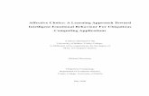 Affective Choice: A Learning Approach Toward Intelligent ... · This thesis presents the relevant research undertaken in the design, development and implementation of an EEG based