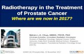 Radiotherapy in the Treatment of Prostate Cancer€¦ · Radiotherapy of Prostate Cancer in 2017 Low cT1-T2a PSA