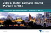 2016-17 Budget Estimates Hearing Planning portfolio Title...Title Sub-heading 19/05/2016 2016-17 Budget Estimates Hearing Planning portfolio Public Accounts and Estimates Committee