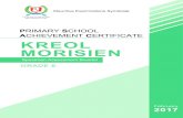 ACHIEVEMENT CERTIFICATE KREOL MORISIENmes.intnet.mu/English/Documents/Examinations... · Ranplasman Certificate of Primary Education (CPE) par Primary School Achievement Certificate