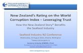 New Zealand’s Rating on the World Corruption Index ...€¦ · Corruption in New Zealand and Australia highlighted that: bribery and corruption risk is on-going that domestic corruption