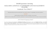 2016Programme Advising B.Ed. EDUCATIONAL LEADERSHIP ... B.Ed. EDUCATIONAL LEADERSHIP AND MANAGEMENT (MAJOR) Academic Year 2016/17 PROGRAMME DELIVERY DEPARTMENT: B.Ed. EDUCATIONAL LEADERSHIP