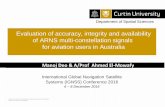 Evaluation of accuracy, integrity and availability of ARNS ...€¦ · Systems (IGNSS) Conference 2016 . 6 – 8 December 2016 . Department of Spatial Sciences . ... • Galileo and