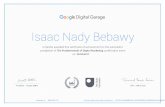 Isaac Nady Bebawy · Goo gle Digital Garage is hereby awarded this certificate of achievement for the successful completion of The Fundamentals of Digital Marketing certification