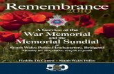 Remembrance 2o19 - Microsoft · 2019. 11. 15. · Remembrance 2o19 A Service at the War Memorial and the Memorial Sundial at South Wales Police Headquarters, Bridgend Monday 11th