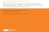 Barriers to employment and unfair treatment at work€¦ · BARRIERS TO EMPLOYMENT AND UNFAIR TREATMENT IN THE WORKPLACE viii Employment, unemployment and economic activity2 On all