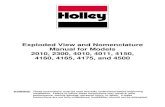Exploded View and Nomenclature Manual for Models 2010 ... · Exploded View and Nomenclature . Manual for Models . 2010, 2300, 4010, 4011, 4150, 4160, 4165, 4175, and 4500. WARNING!