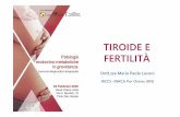 TIROIDE E FERTILITÀ...Ipotiroidismo Subclinico (SCH) e Funzione Ovarica La prevalenza di IPOTIROIDISMO SUBCLINICO in donne con ridotta fertilità varia dal 0.7 al 43.0%. In quelle