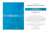 The 33rd Annual DINNER ON THE DESERT...Dinner On The Desert 2019 Advance Reservation & Donation Form We invite you to support the Desert Botanical Garden by reserving a table, purchasing