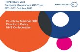 Dr Johnny Marshall OBE Director of Policy NHS Confederation · Urgent and emergency care (UEC) vanguards 30 Greater Nottingham Strategic Resilience Group 31 Cambridgeshire and Peterborough