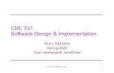 CSE 331 Software Design & Implementation · CSE 331 Spring 2020 2. GUI terminology window: A first-class citizen of the graphical desktop –also called a top-level container ...