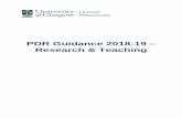 PDR Guidance 2018-19 Research & Teaching · 2020. 6. 24. · PDR Guidance 2018 – 19 – Research & Teaching Within this document you will find a step by step guide to completing