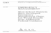 GAO-07-609 Emergency Management: Most School Districts ... · schools for emergency management planning. However, DHS program guidance for certain grants does not clearly identify