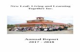Annual Report 2017 - 2018 - New Leaf · Financial Report 7 Year in Review 8 Board of Directors 10 Our Generous Supporters 11 11 OUR GENEROUS SUPPORTERS Mr. Trevor Allin Behaviorprise
