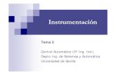 Instrumentación · Tema 5 Control Automático (3º Ing. Ind.) Depto Ing. de Sistemas y Automática Universidad de Sevilla. Introducción Proceso Actuar Medir Salida Controlador Referencia