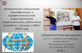 Направления повышения квалификации и …wiki.iro23.info/images/7/77/Shumilova.pdfНаправления повышения квалификации